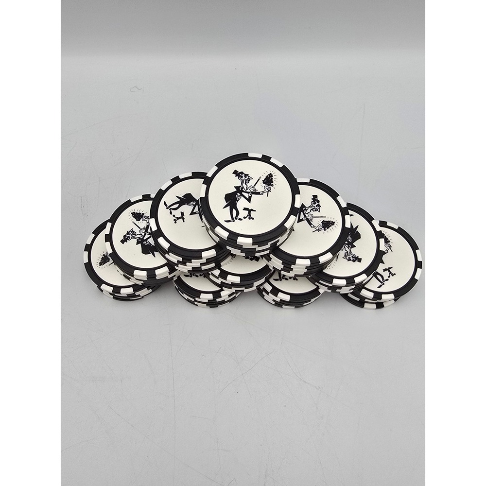 Unbranded Magician Poker Chips Set of 50 Black White Excellent Gaming Accessory